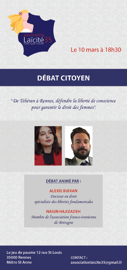 <strong>Le 10 mars à 18h30, débat citoyen , le jeu de paume à Rennes</strong>